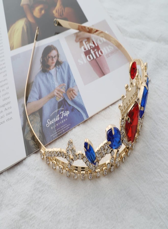 HEIKLN Evie Red Heart Tiara and Necklace Descendant 4 Gold Crown Jewelry Set Queen of Hearts Eive Costume Fan Gift for Teen Party - Image 3